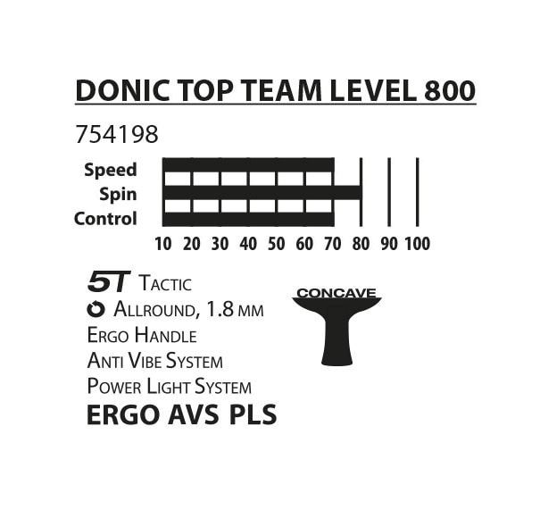 Ракетка для настольного тенниса Donic Top Team 800 754198 754198 фото