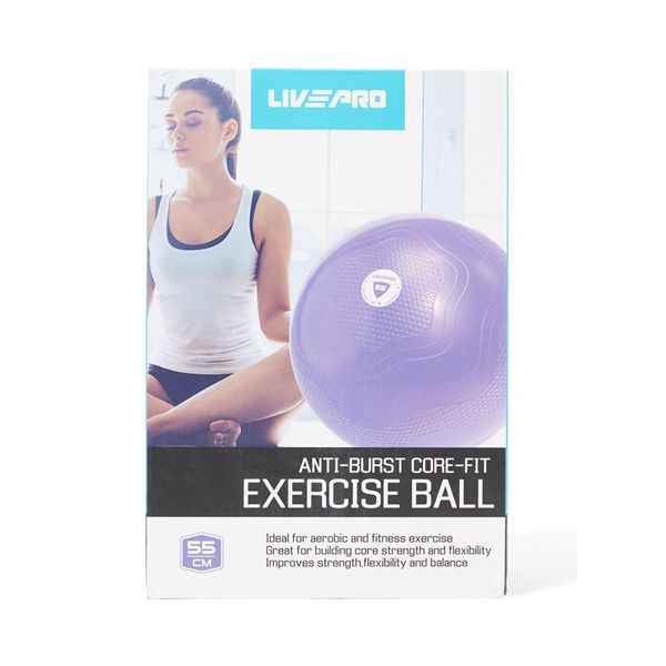 Фітбол зміцнений 55 см LivePro Anti-Burst Core-Fit Exercise Ball LP8201-55 LP8201-55 фото