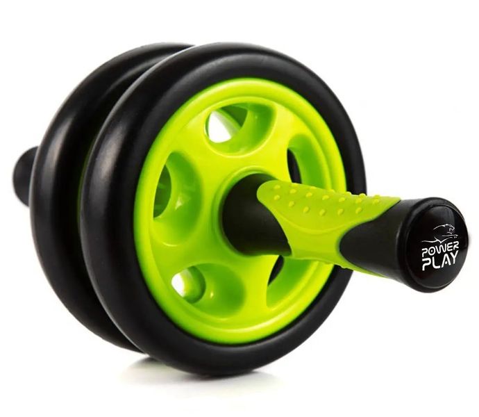 Колесо для пресса двойное PowerPlay 4327 Dual-Core Ab Wheel PP_4327_Black/Green фото