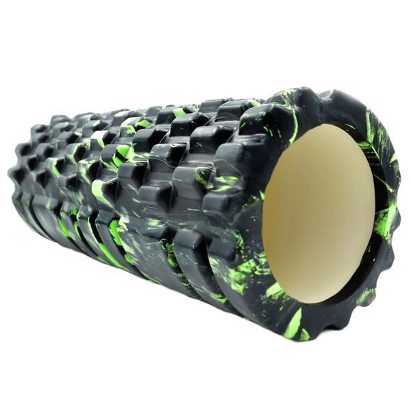 Масажний ролик PowerPlay 4025 Massage Roller чорно-зелений (33x14см.) PP_4025_Black_Green фото