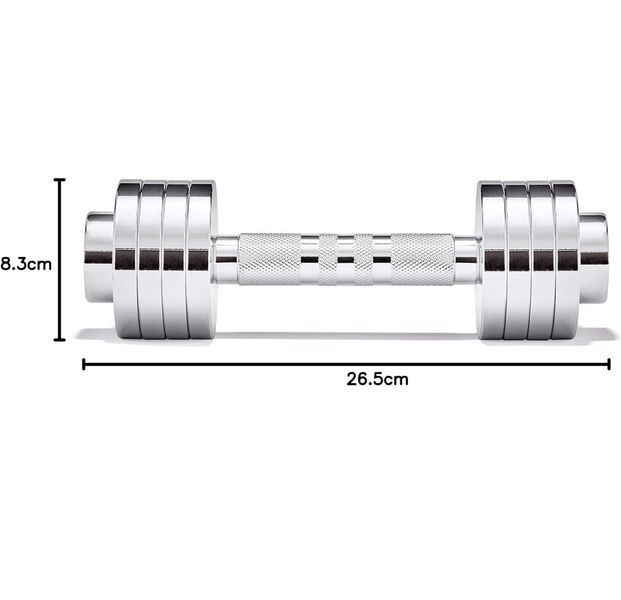 Гантель регульована 5 кг Adidas Adjustable Chrome Dumbbell ADWT-11400 фото