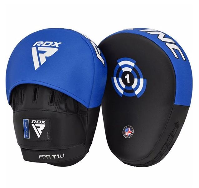 Лапы боксерские RDX T1 Curved Blue/Black FPR-T1UB фото