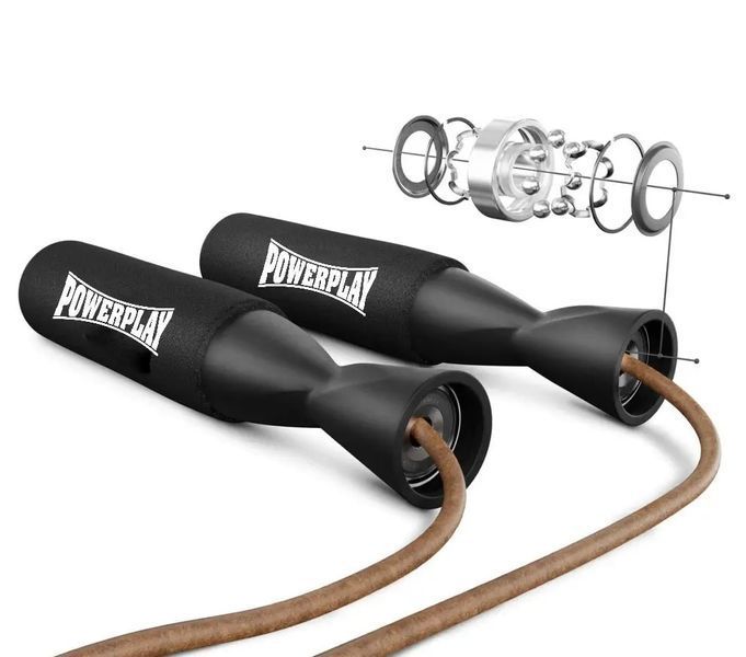 Скакалка шкіряна PowerPlay 4214 Leather Jump Rope PP_4214_Leather фото