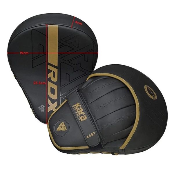 Лапы боксерские RDX F6 KARA Matte Golden FPR-F6MGL фото