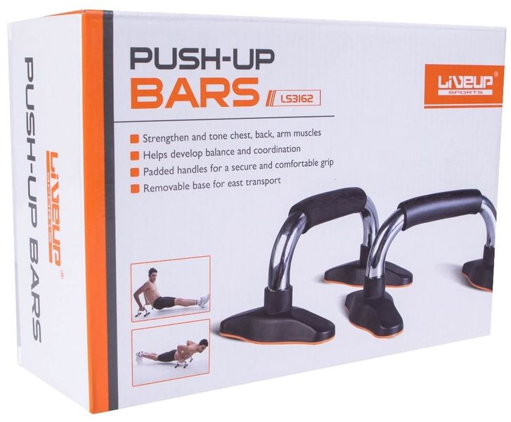 Упори для віджимання LiveUp Chrome Push Up Bar LS3162 LS3162 фото