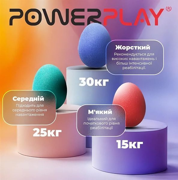 Набір еспандерів-яйце для кисті PowerPlay PP-4340 Power Grip Set PP_4340 фото