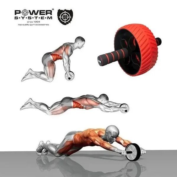 Колесо для преса Power System PS-4107 Full Grip AB Red+килимок 4107RD-0 фото